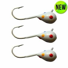 3 Pack - Tungsten Ice Fishing Jigs - WONDERBREAD (6 Size Variations)