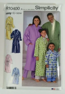 Simplicity Sewing Pattern R10400 Child Teens Adults Robe & Belt XS-L/XS-XL - Picture 1 of 2