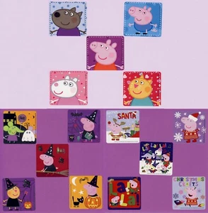 15 Peppa Pig Assorted Large Stickers - Party Favors - Christmas, Halloween - Picture 1 of 4