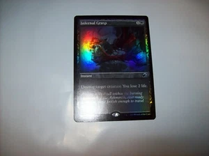 X1 Infernal Grasp Dark Frame Foil Promo Pack MTG Innistrad Free Ship & Tracked - Picture 1 of 2