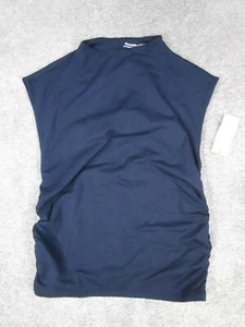 Abercrombie & Fitch Shirt Womens Medium Blue Wrap Top New - Picture 1 of 9
