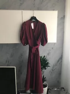 PROENZA SCHOULER VESTITO TG. 40 IT. colore BURGUNDY IN ACETATO E POLIESTERE - Foto 1 di 16