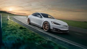 Póster fotográfico impreso decoración de pared Novitec Tesla Model S 2017 alta resolución - Imagen 1 de 1