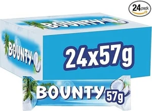 Bounty Milk Chocolate & Coconut, 57g (24 Bars) Best Before 03/2025 - Picture 1 of 4