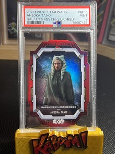 2022 Topps Finest Star Wars Red 2/5 Die Cut Ahsoka Tano PSA 9 Pop 2 No 10s