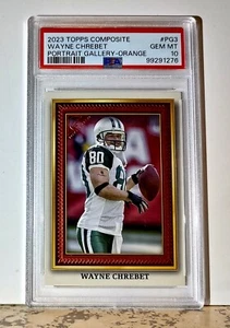 Wayne Chrebet 2023 Topps Portrait Gallery NFL #PG-3 Orange 17/25 Card  PSA 10 - Picture 1 of 2