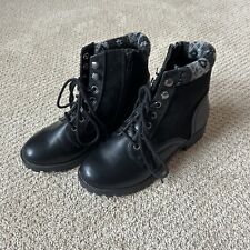 Rugged Outback Women's Size 7 Combat Boots Black Leather