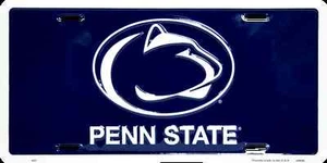 PENN STATE CAR TRUCK TAG LICENSE PLATE METAL PENN ST NITTANY LIONS SIGN  - Picture 1 of 5