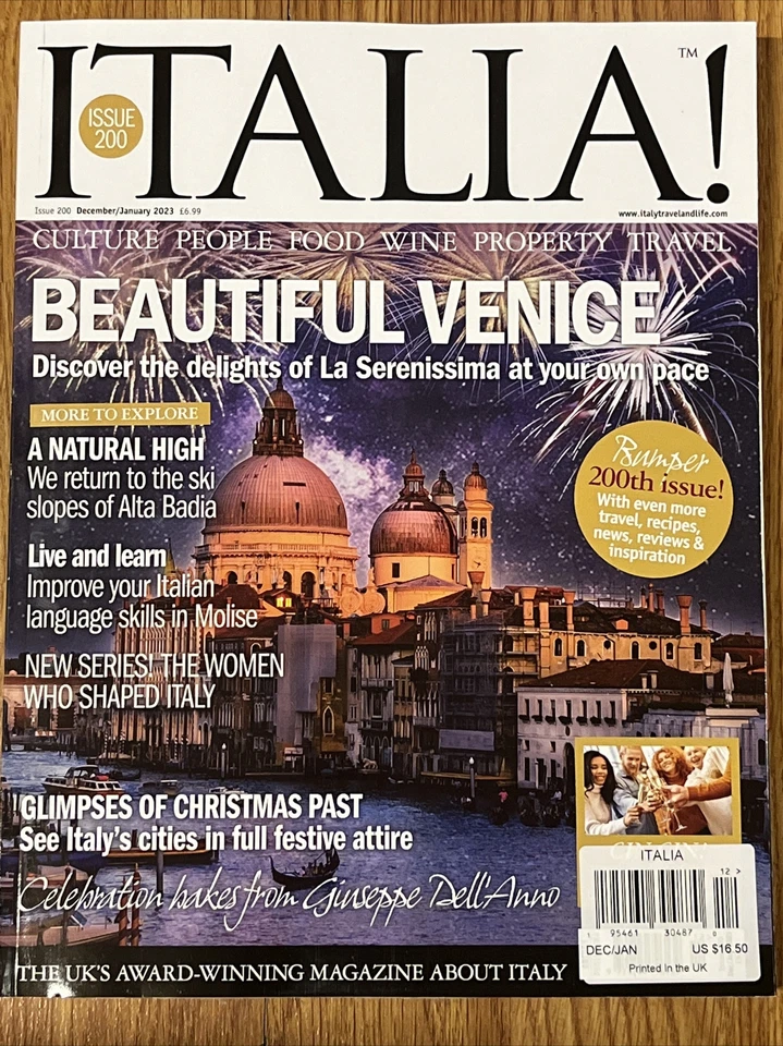 Italia Magazine Issue 200 Dec/Jan 2023 Beautiful Venice￼ - Image 1 of 1