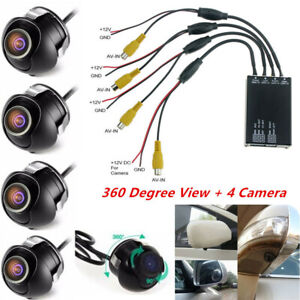 360 Degree Car Parking Panoramic View Rearview 4 Way Camera Control Box System