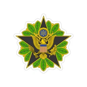 Staff Identification Badge (U.S. Army) REVERSE PRINT Transparent STICKER - Picture 1 of 16
