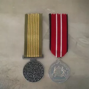 NATIONAL EMERGENCY MEDAL + AUSTRALIAN DEFENCE MEDAL PAIR - Picture 1 of 2