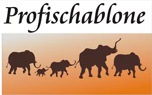 Schablone Kinderschablone Wandschablone Malerschablone Elefantenherde Africa - Bild 1 von 3