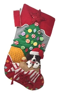 Vintage Handarbeit Weihnachten Urlaub Strumpf - Bild 1 von 5