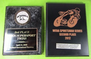 Targhe Harley Davidson Race 2008 OMMRA 3° PIR🔥2012 WERA 2° posto Las Vegas - Foto 1 di 4