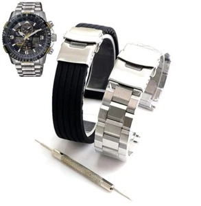 Steel & Silicone Replacement Watch Band Citizen Skyhawk JY8078-52L U680-S115701 - Picture 1 of 7