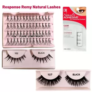 Response Remy Natural Individual Clear Adhesive and Lashes In All Lengths - Picture 1 of 12