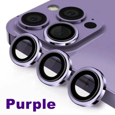 For iPhone 17/16/15/14/ 13 All Metal Ring  Camera Lens Protector Tempered Glass - Image 1 of 4