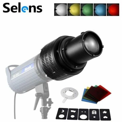 MEKING Flash ottico Snoot & Gels montaggio Bowens illuminazione di sfondo studio fotografico