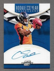 2018 Courtland Sutton Contenders Optic R/C Blue On Card Auto # 14/25 Jersey # - Bild 1 von 2