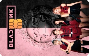 Black pink Credit l Debit Card Sticker Phone Tumbler Laptop - Picture 1 of 2