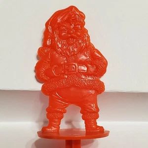 1960 CARTOON 6/Santa Claus Buried Treasure Plastic Ice Cream Stick watermeln red - Picture 1 of 2