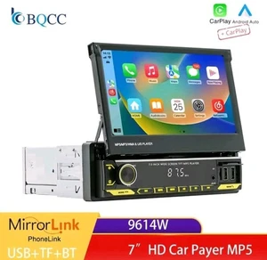 autoradio 1 din con schermo a scomparsa Carplay Android E Apple Touch Screen Blu - Foto 1 di 16