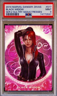 POP 4 PSA 9 Black Widow 2014 Marvel Dangerous Divas Sultry Seductresses Holo WOW - Image 1 of 2