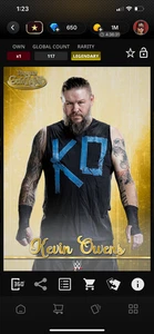 DIGITAL Topps WWE Slam Gold Label 25 Kevin Owens Gold Golden Stars - Picture 1 of 2