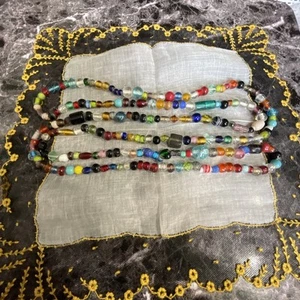 Vintage Glass Beaded Necklace Crafting Jewelry Making Beads Repurpose  CRF5-36 - Picture 1 of 10