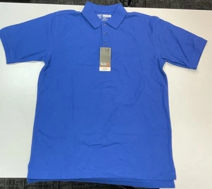 41180 5.11 Tactical Mens Utility Short Sleeve Polo Large Tall Academy Blue - Picture 1 of 3