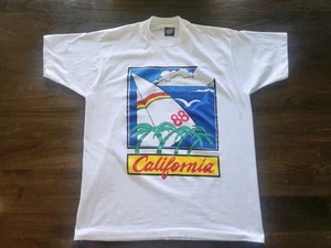 Vintage '88 California T-Sirt XL Surfing Beach Tee Single Stitch Free Shipping  - Picture 1 of 11