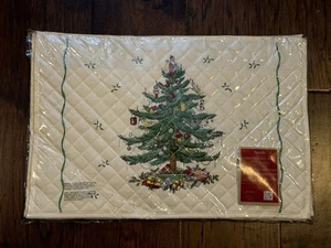 4er Set Spode Christmas Tree Quilt Tischsets - Neu im Paket - Bild 1 von 4