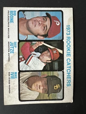 1973 Topps - High Number Bob Boone, Mike Ivie, Skip Jutze #613 (RC) *BNB* - Image 1 of 2
