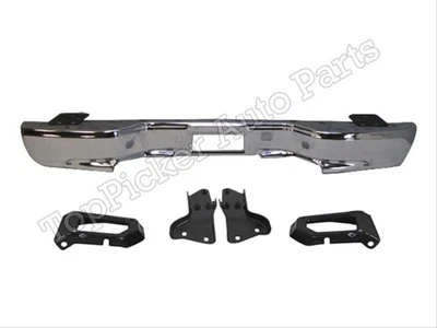 PARA 2000-2006 SUBURBAN / YUKON / TAHOE BARRA DE PARACHOQUES TRASERA CROMADA Y 4 SOPORTES Foto 1 de 4