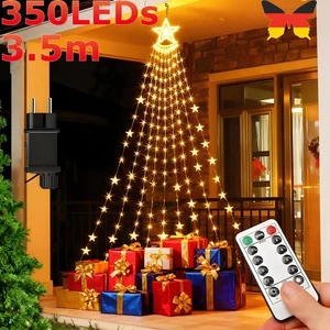 Garten-Lichterpyramide mit 350 LEDs Lichterkette Beleuchtung Weihnachtensdeko - Bild 1 von 17