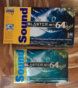 Sound Blaster Awe64 GOLD in Box - CT4390 - With Rare Embossed Logo - Photo 1/22
