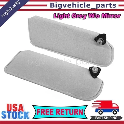Fit 1993-2002 Camaro Firebird Sun Visor W/O Mirror Left & Right Light Grey Cloth Foto 1 de 4
