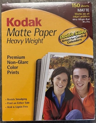 New Kodak Matte Photo Paper Heavy Weight Non Glare 150 Sheets New Old Stock - Image 1 of 2
