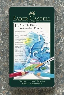 12 Faber-Castell Albrecht Durer Water Colour Pencils Tin Set Watercolour - image 1 of 3