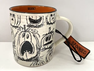 Nuovo! Spectrum EEEK! Tazza da caffè Halloween in ceramica Spook Jack O Lanterna Zucche - Foto 1 di 9