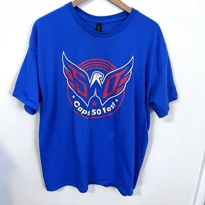 Washington Capitals T-Shirt New Adult XL Caps 50 Fest 2024-25 Season SGA NHL - Picture 1 of 9