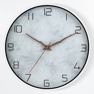 Orologio da parete silenzioso 30 cm a batteria grigio antiaderente per impostazioni casa - Foto 1 di 11