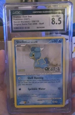Pokemon 2008 Shellos Origins Game Fair Staff Stamped Promo Card 106/132 CGC 8.5 - Image 1 of 2