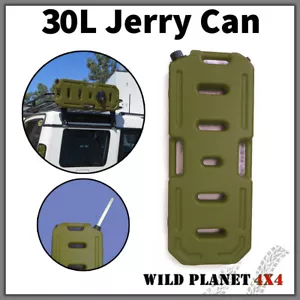 30L Jerry Can Fuel Container Spare Petrol Container Army Green Heavy Duty - Picture 1 of 5