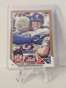 2023 Topps Update Brett Baty #US158 RC Rookie Gold Parallel #/2023 - Picture 1 of 2
