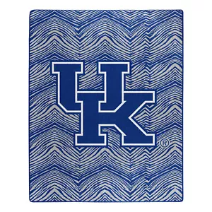 Zubaz by Northwest NCAA Zubified Raschel Throw Blanket, Kentucky Wildcats - Picture 1 of 2