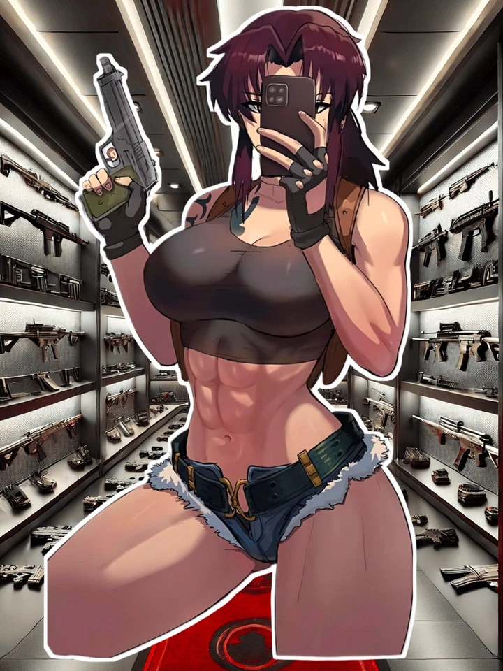 Anime Waifu Black Lagoon Revy Vinyl Sticker 6" - Image 1 of 1
