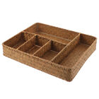 Seagrass 5-Compartment Organizer Basket for Counters & Bathrooms