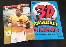 1985 TOPPS 3-D TONY GWYNN SAN DIEGO PADRES # 13 of 30 WITH ORIGINAL WRAPPER EXCL